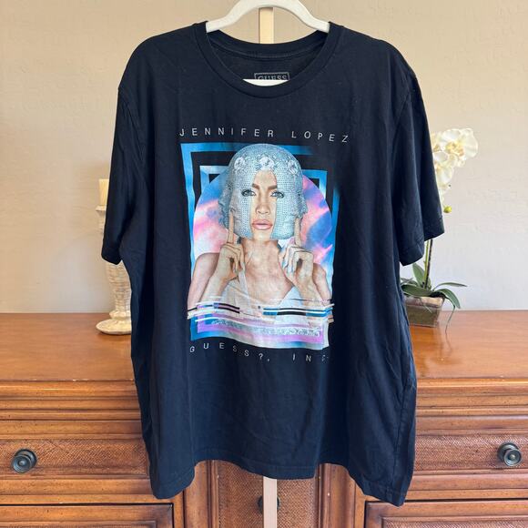 GUESS Jennifer Lopez Tour 2019 It’s My Party Tee XXL Black Unisex - Picture 1 of 5